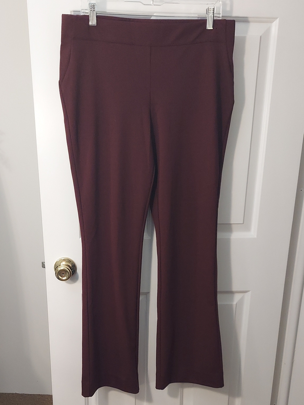 Simply Vera Vera Wang Bootcut Burgandy Knit Dress Pants